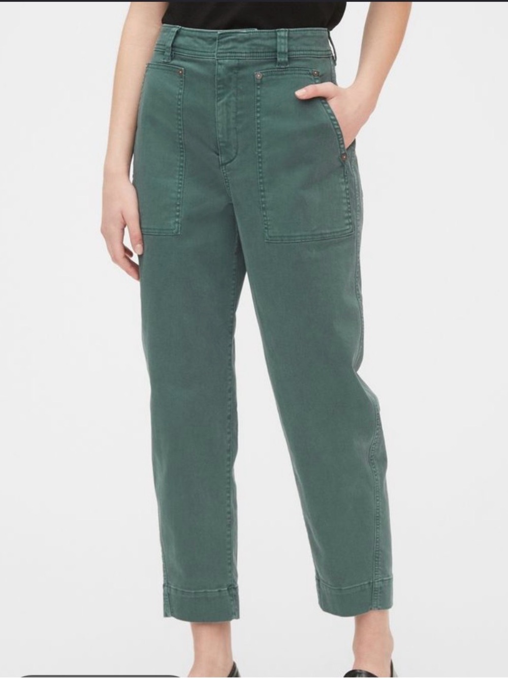 GAP Sage Green Barrel Leg Utility Pants